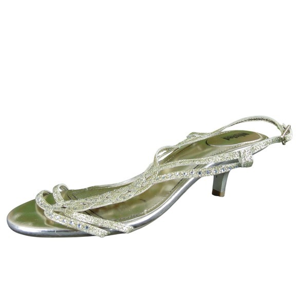 Kenneth Cole Women Unlisted Sparkle Strappy Gold Synthetic Sz 9 Gently Used 2025
